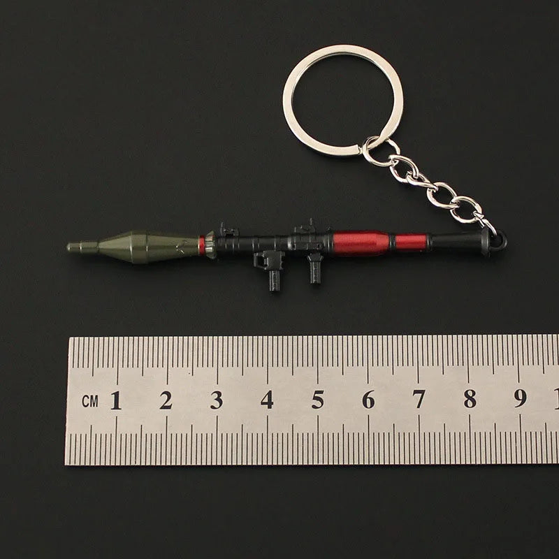 RPG Mini Gun Metal Keychain