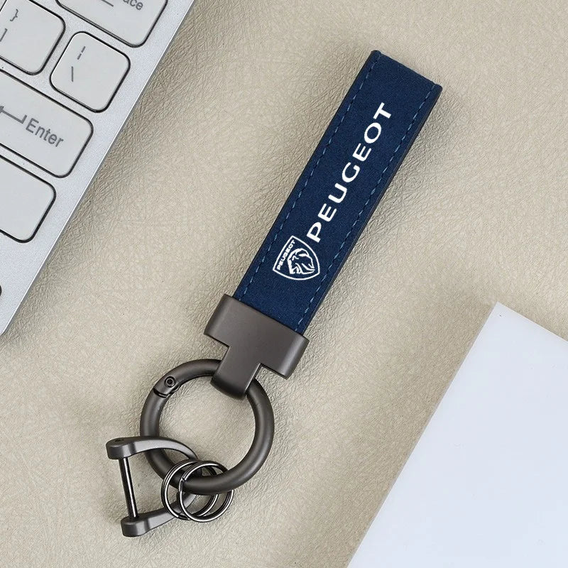 Peugeot Leather Keychain