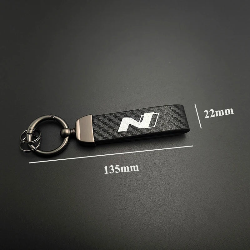 Hyundai N Line Carbon Fiber Keychain