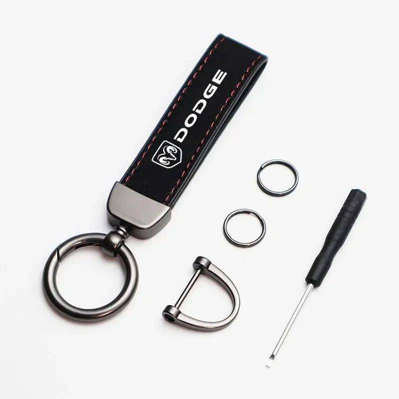 Dodge Leather Keychain