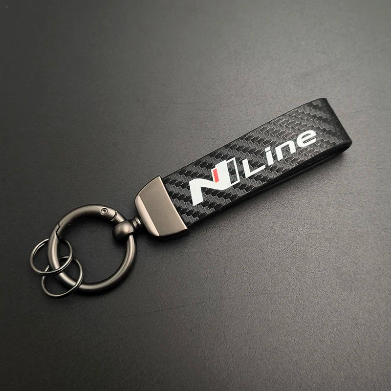 Hyundai N Line Carbon Fiber Keychain