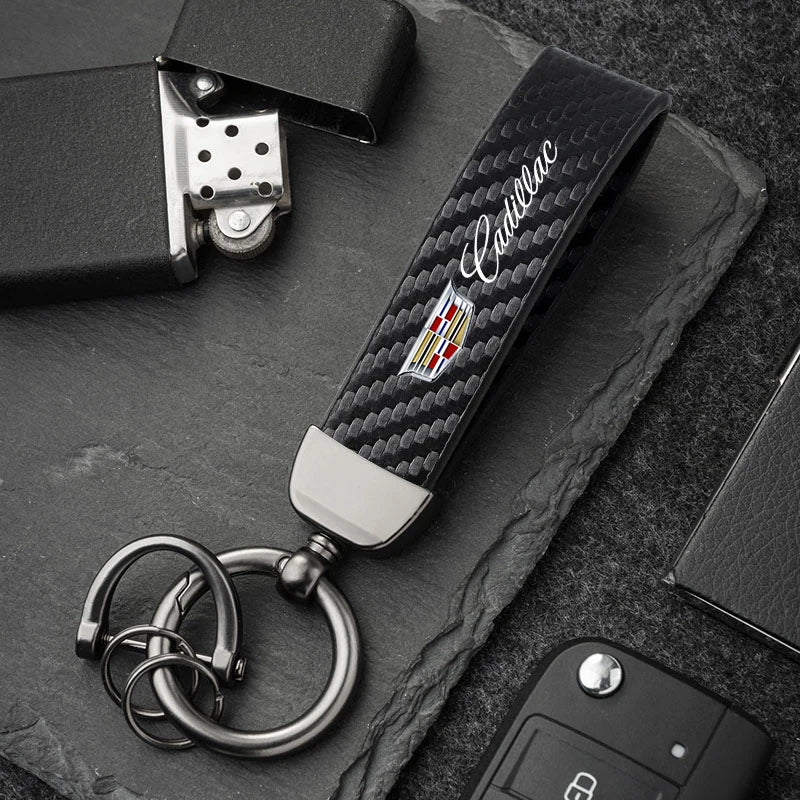 Cadillac Carbon Fiber Keychain