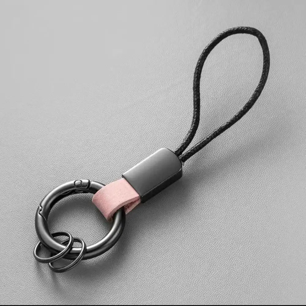 Alloy Leather Keychain