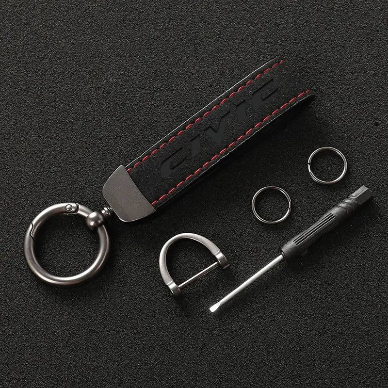 Honda Civic Leather Keychain