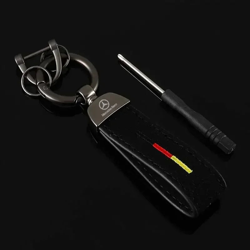 Mercedes Benz Leather Keychain