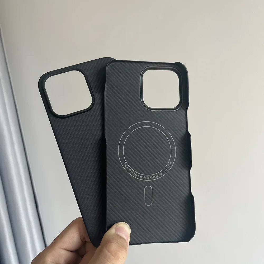 Luxury Hard Carbon Fiber Magsafe IPhone Case