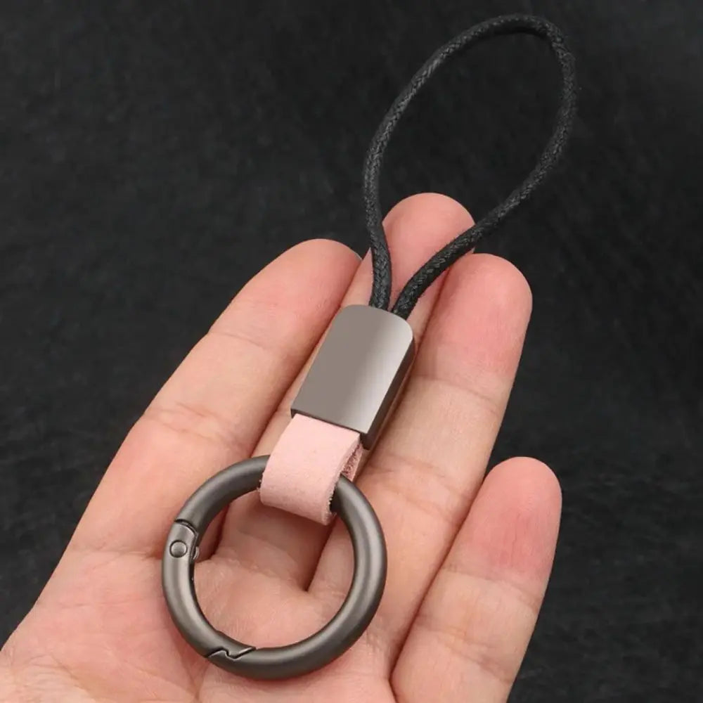 Alloy Leather Keychain