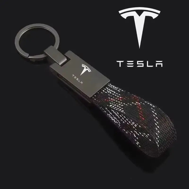 Tesla Oxford Canvas Keychain