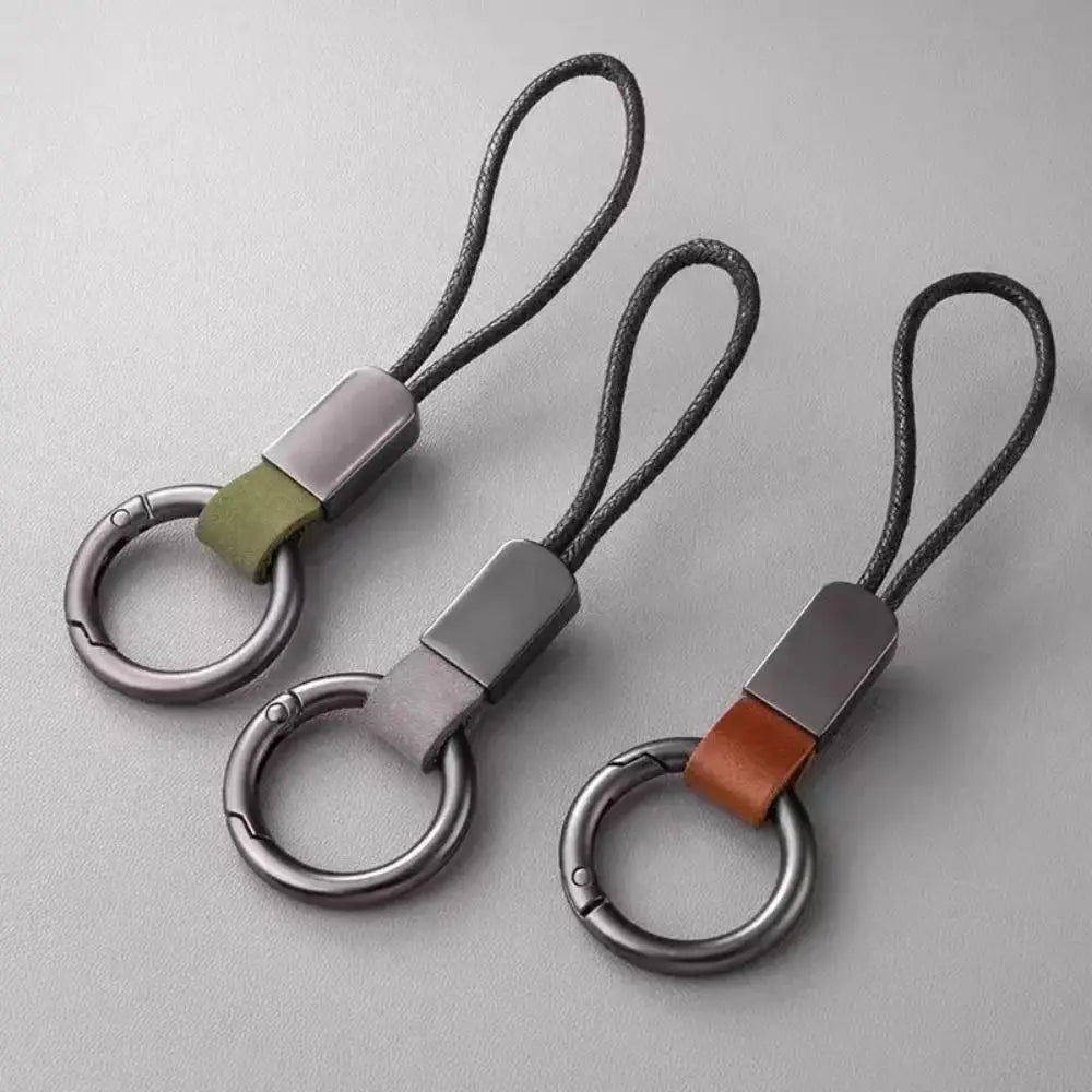 Alloy Leather Keychain