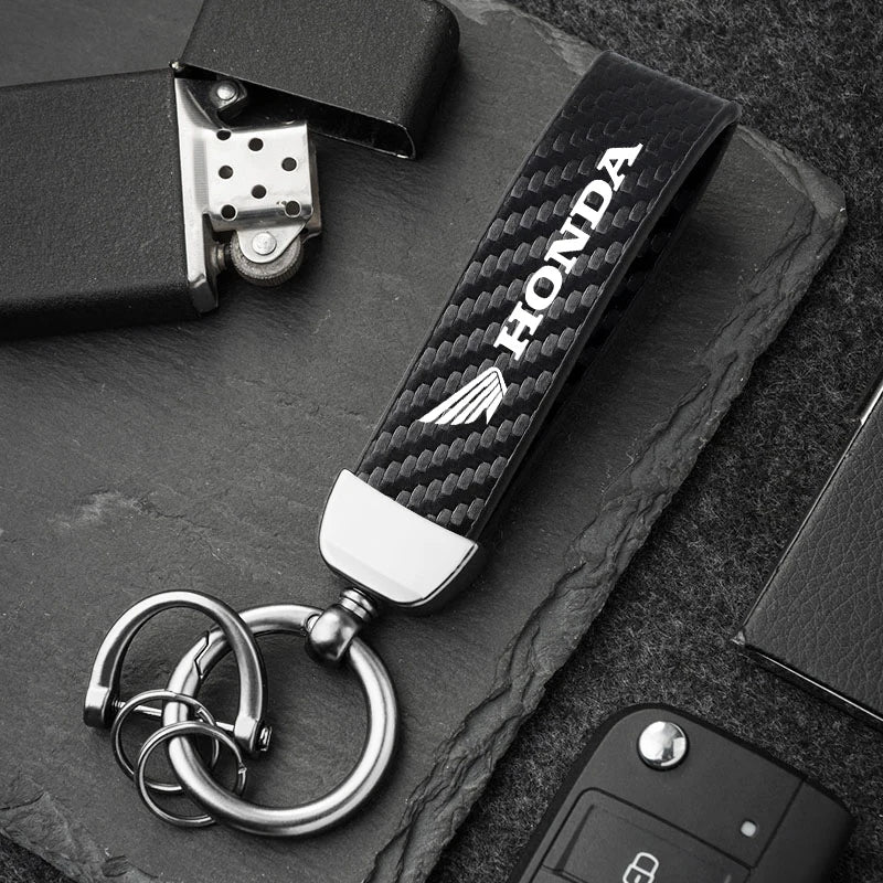 Honda Carbon Fiber Keychain