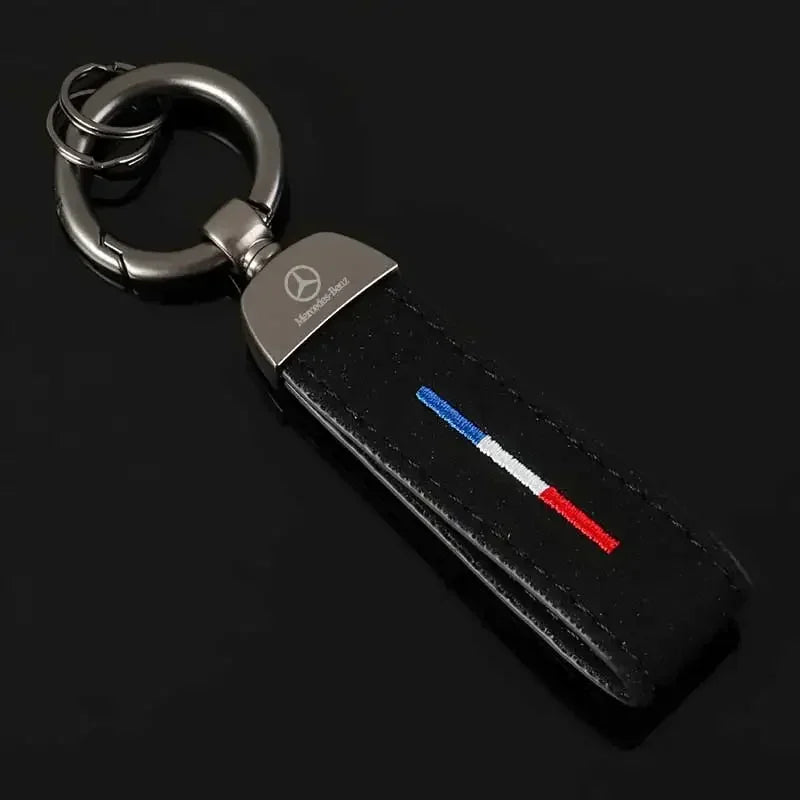 Mercedes Benz Leather Keychain