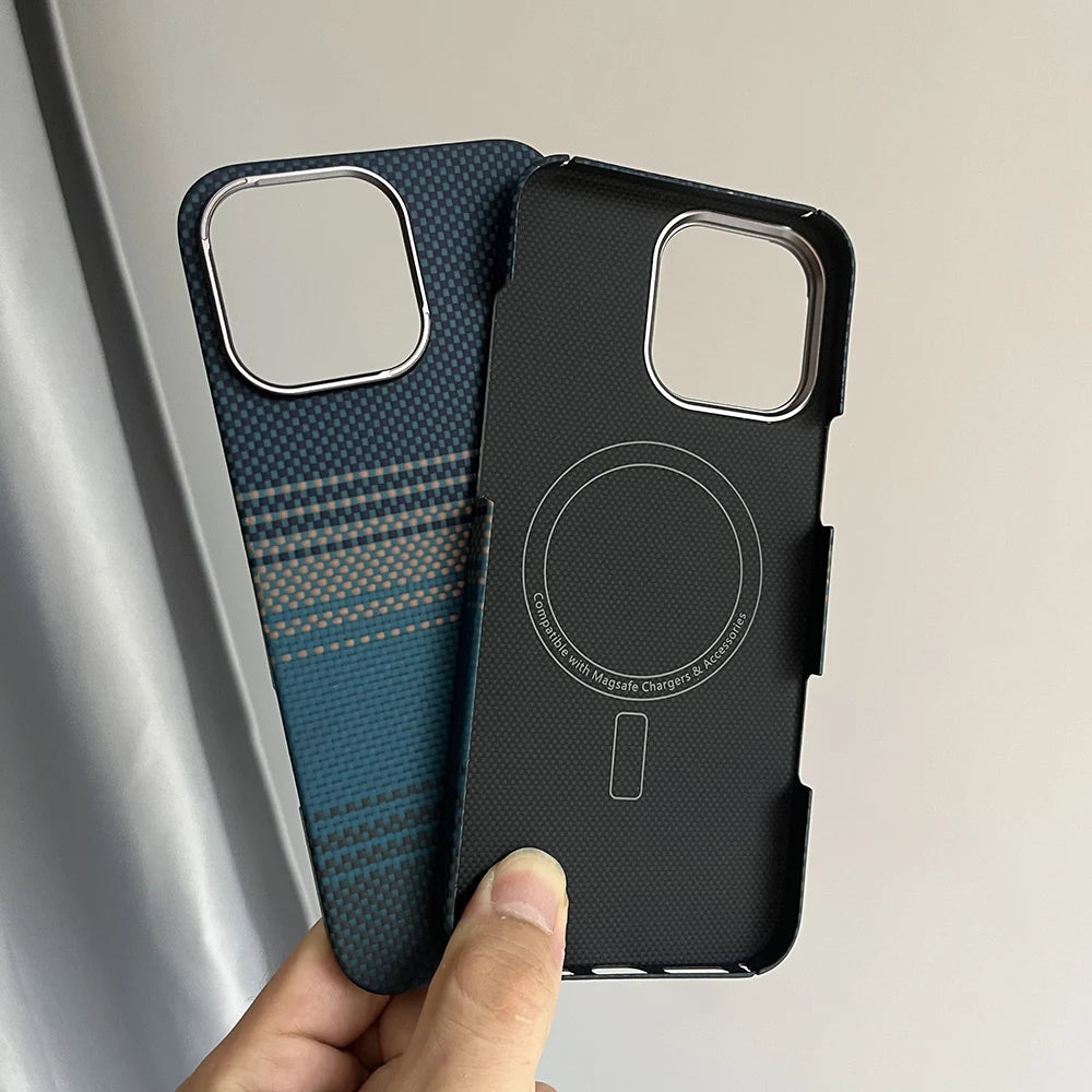 Luxury Hard Carbon Fiber Magsafe IPhone Case