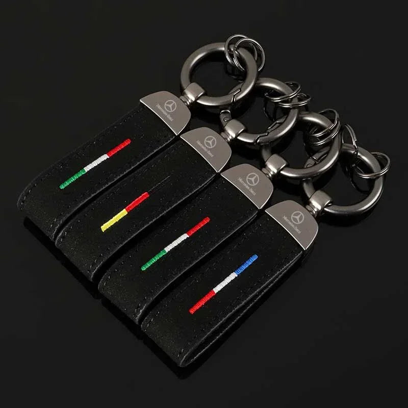 Mercedes Benz Leather Keychain