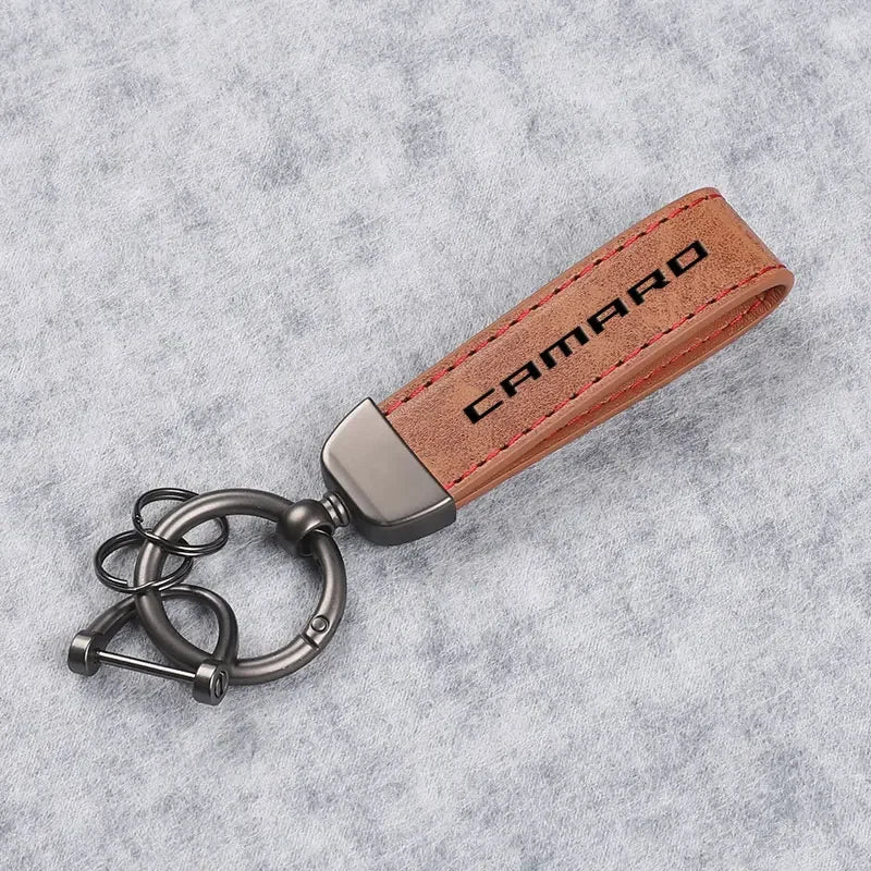 Chevrolet Camaro Leather Keychain