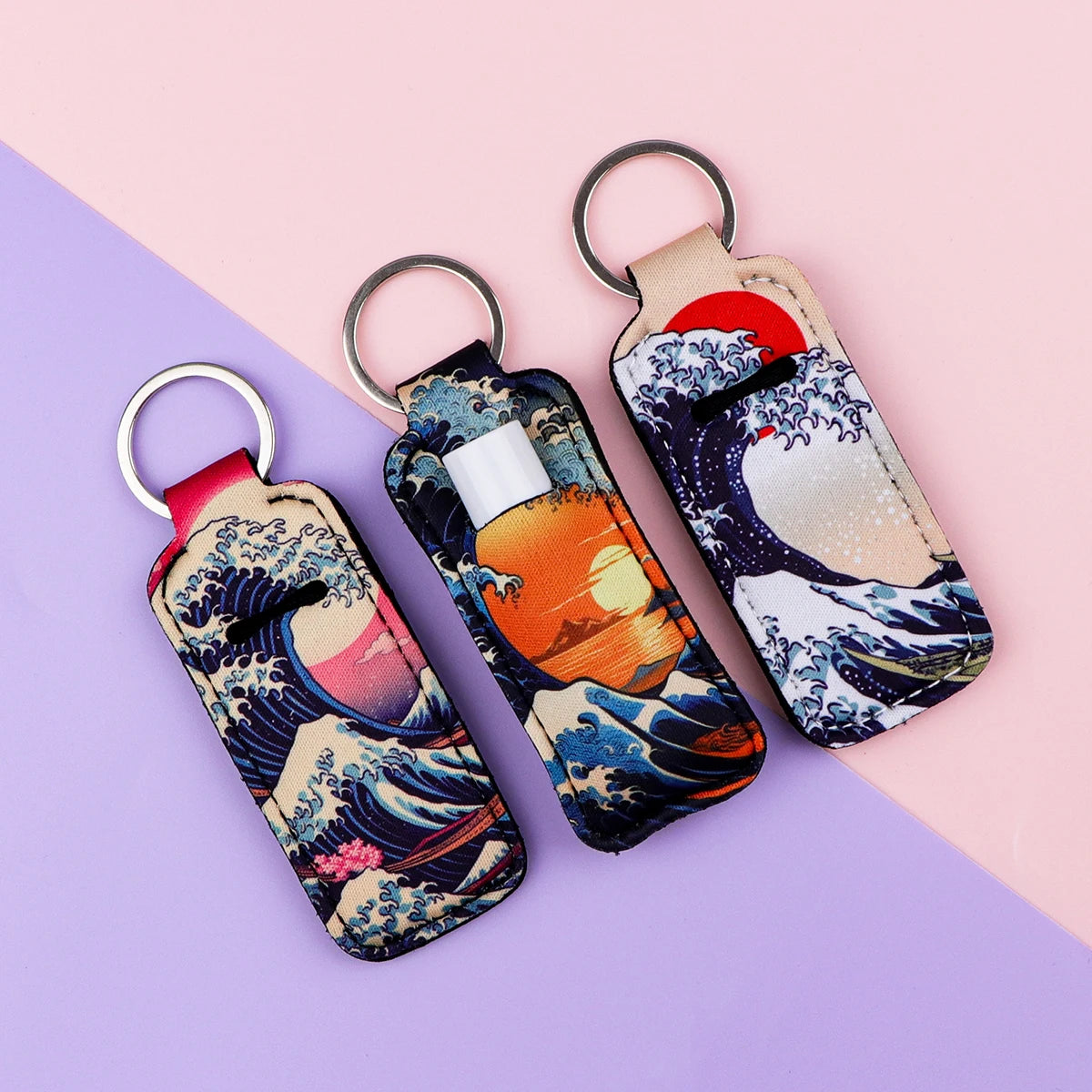 Japanese Waves Keychain