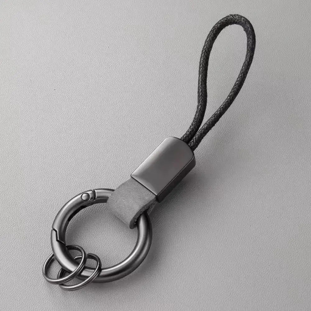 Alloy Leather Keychain