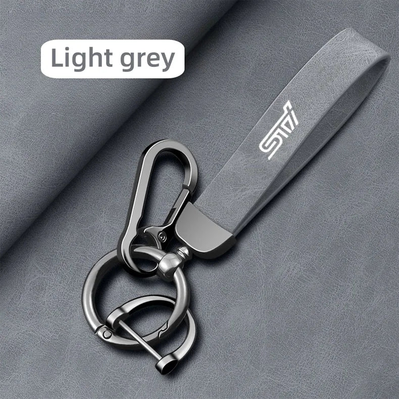 Subaru STI Leather Keychain