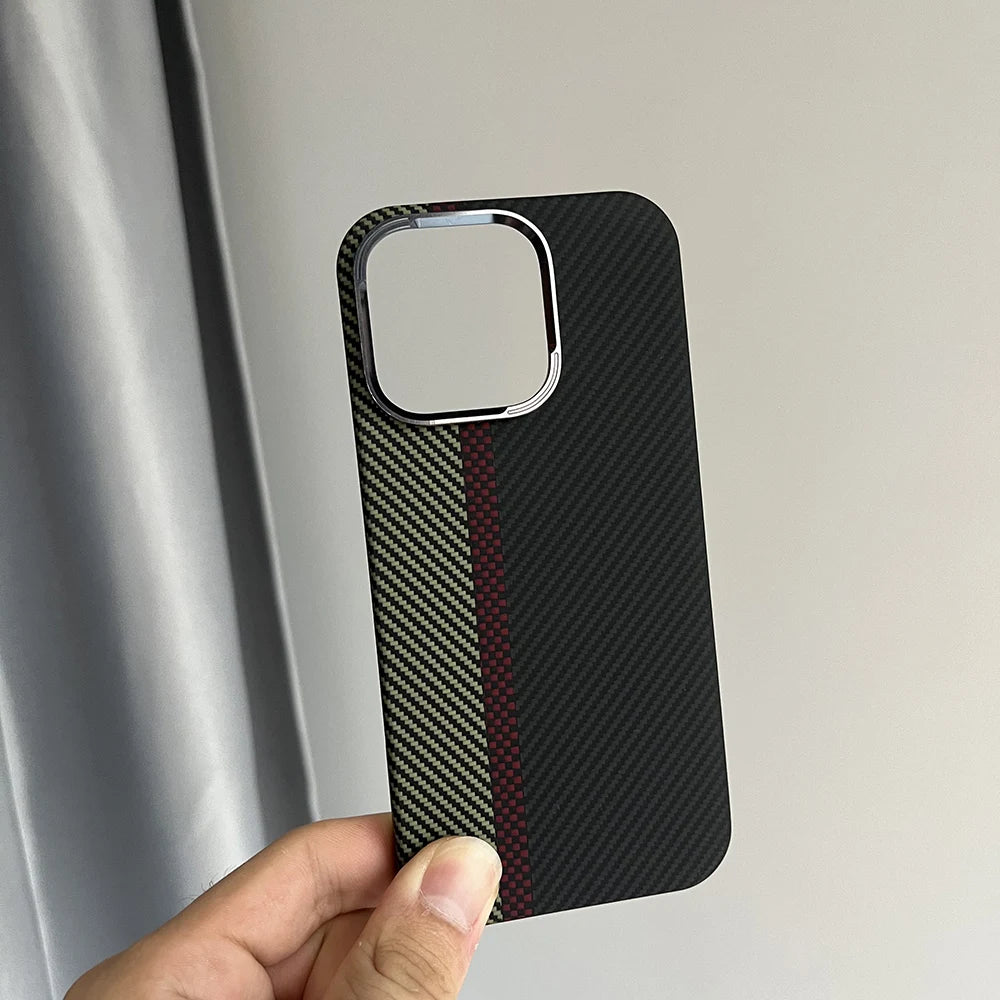 Luxury Hard Carbon Fiber Magsafe IPhone Case