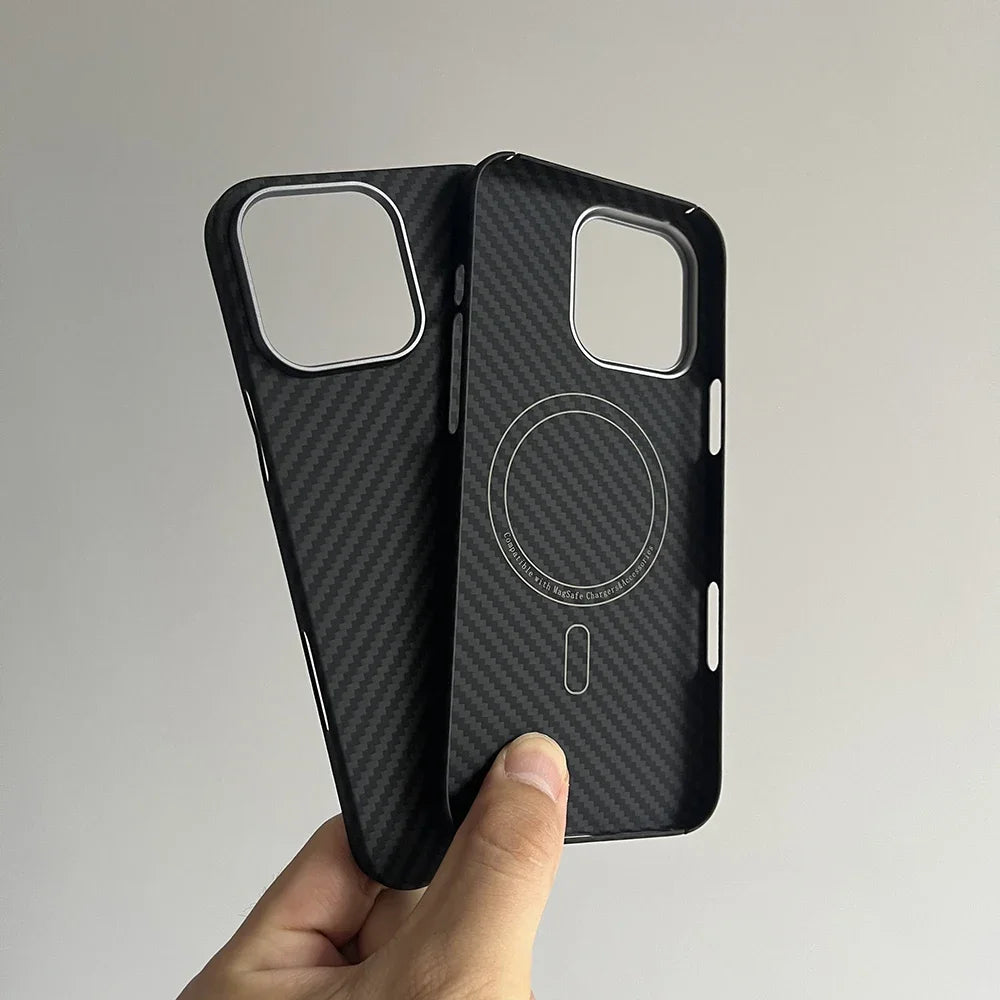 Luxury Hard Carbon Fiber Magsafe IPhone Case