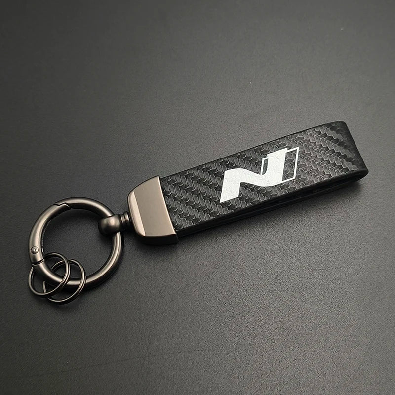 Hyundai N Line Carbon Fiber Keychain