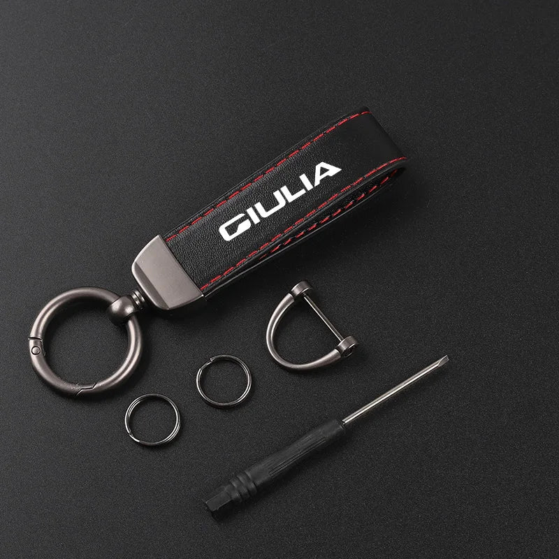 Alfa Romeo Leather Keychain