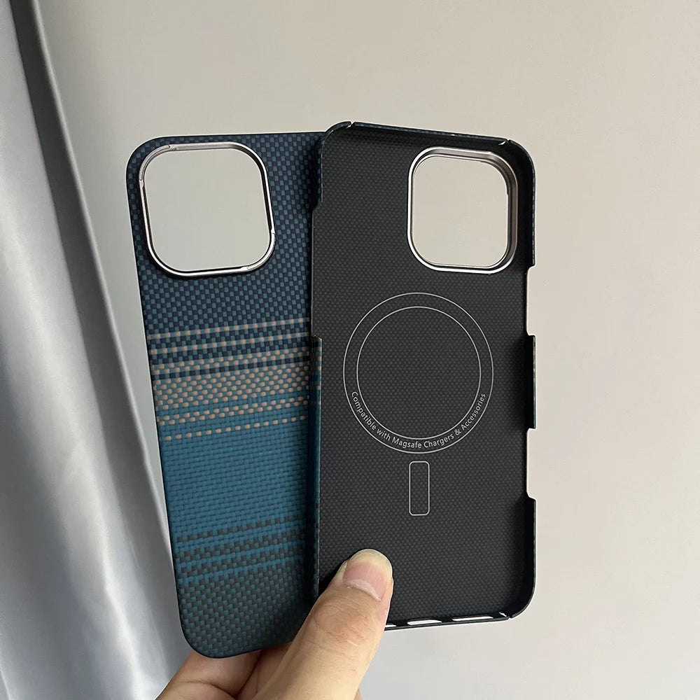 Luxury Hard Carbon Fiber Magsafe IPhone Case
