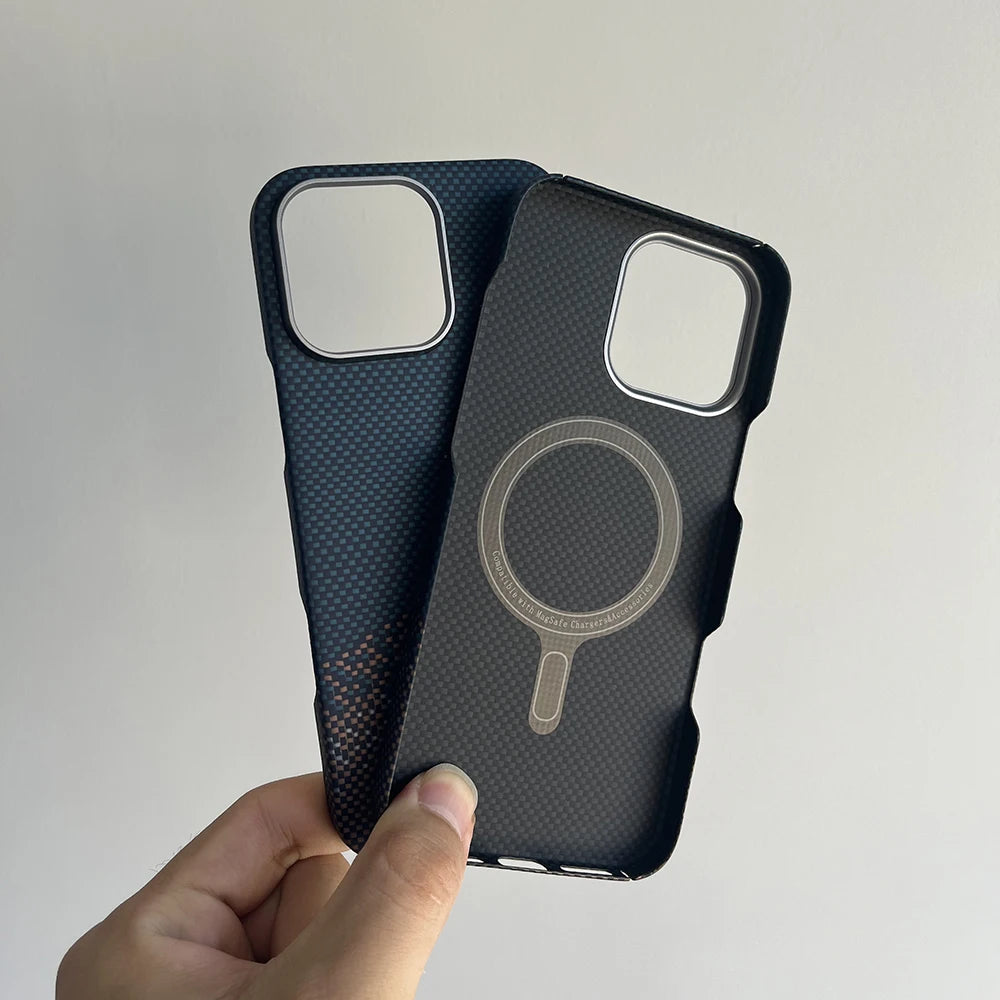 Luxury Hard Carbon Fiber Magsafe IPhone Case