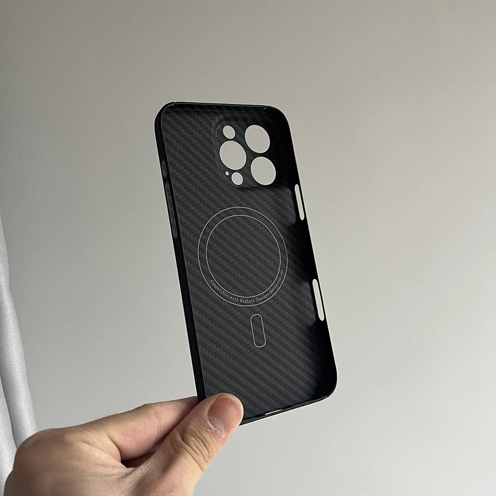 Luxury Hard Carbon Fiber Magsafe IPhone Case
