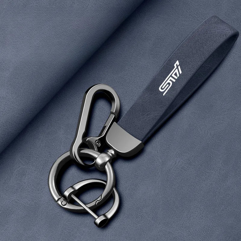 Subaru STI Leather Keychain