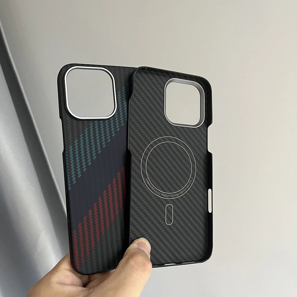 Luxury Hard Carbon Fiber Magsafe IPhone Case