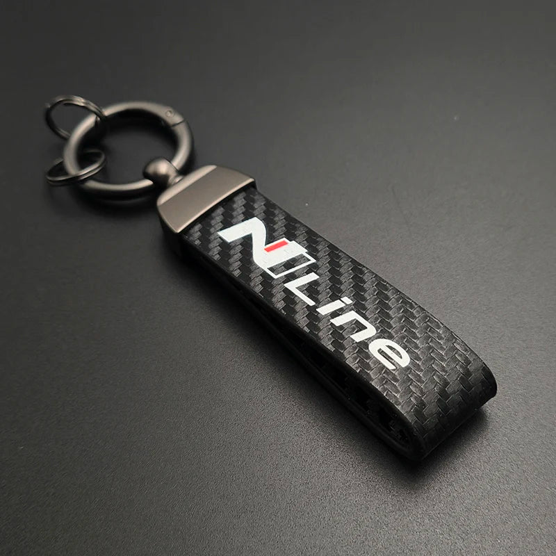 Hyundai N Line Carbon Fiber Keychain