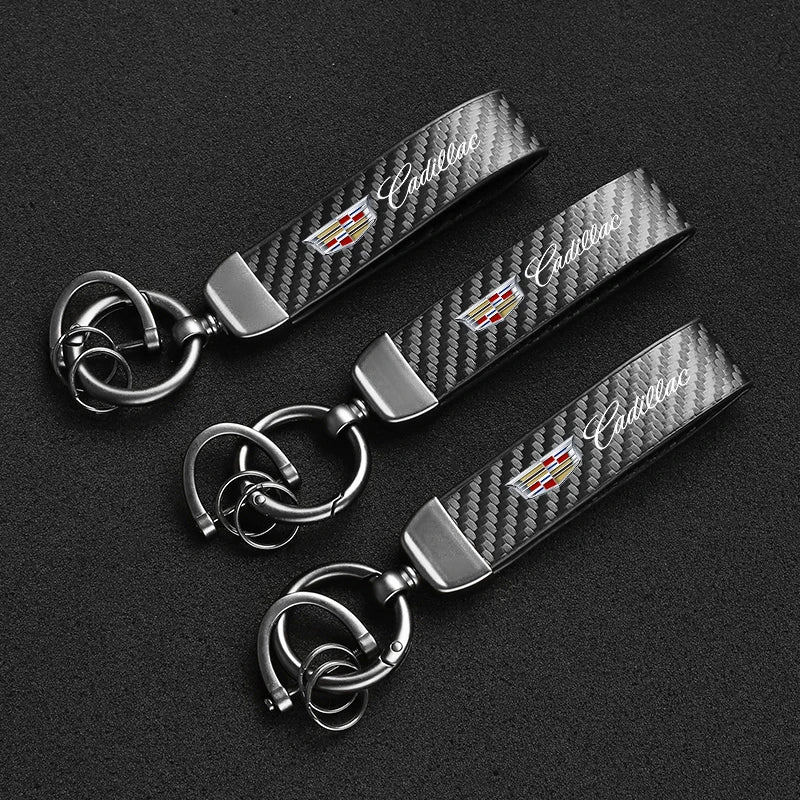 Cadillac Carbon Fiber Keychain