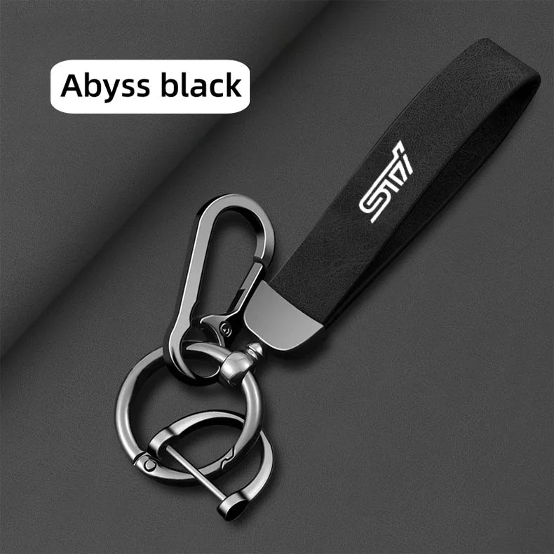 Subaru STI Leather Keychain