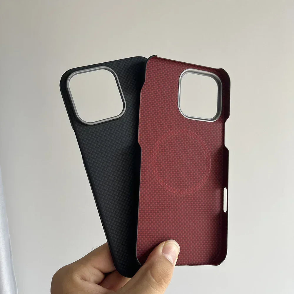 Luxury Hard Carbon Fiber Magsafe IPhone Case