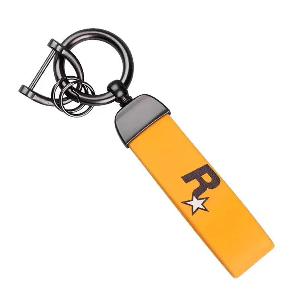 Rockstar Leather Keychain