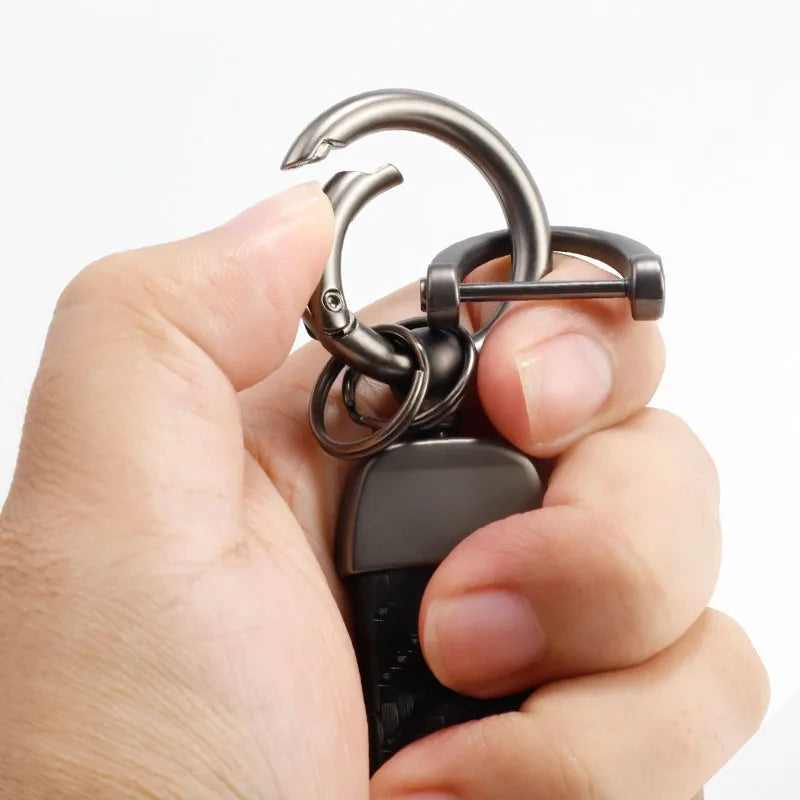 Citroën Leather & Carbon Fiber Keychain