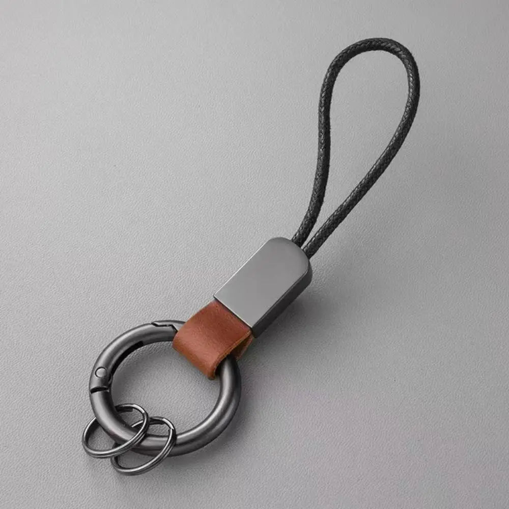 Alloy Leather Keychain