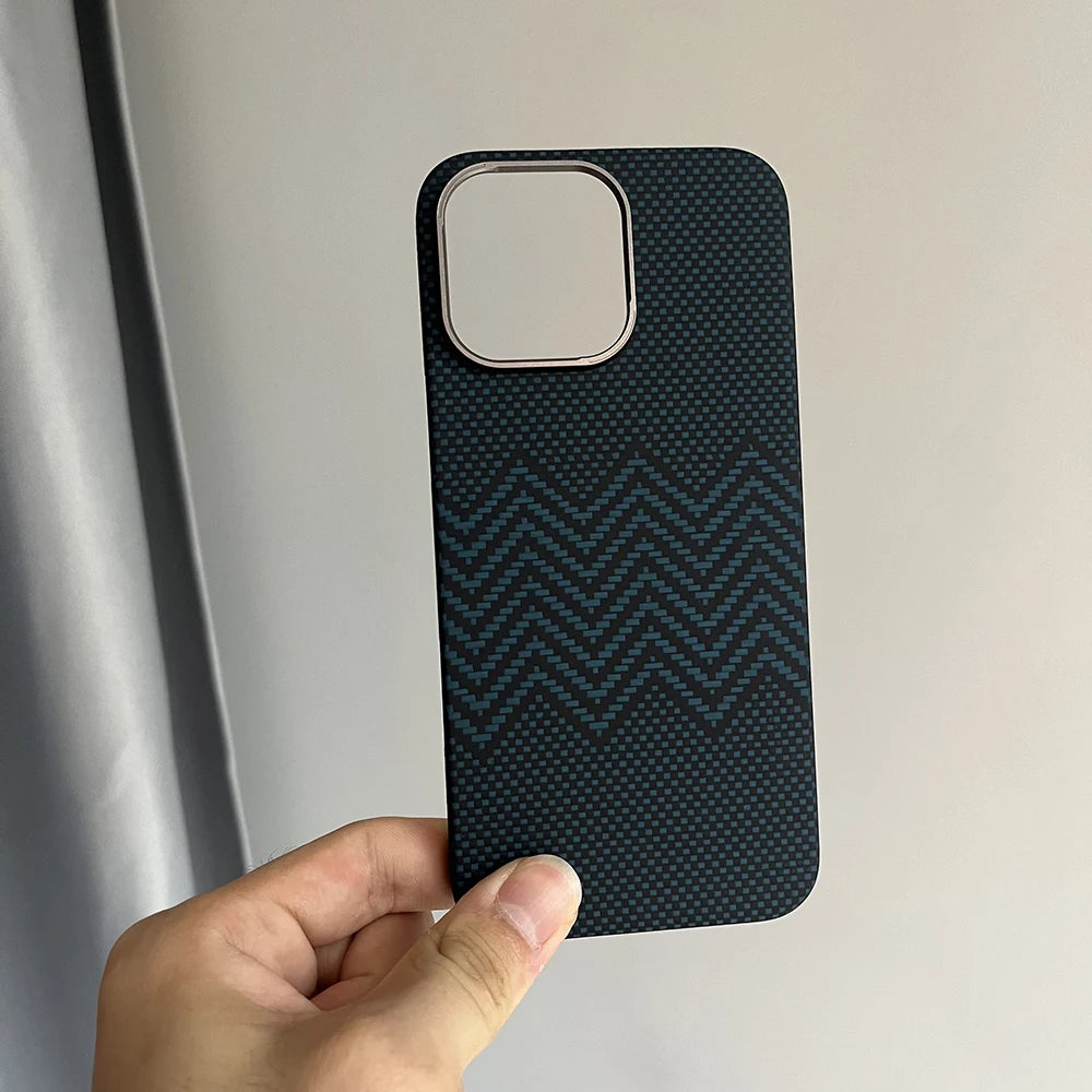 Luxury Hard Carbon Fiber Magsafe IPhone Case