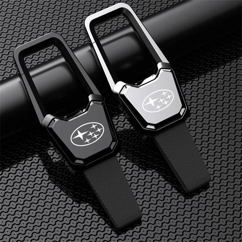 Subaru Leather Keychain