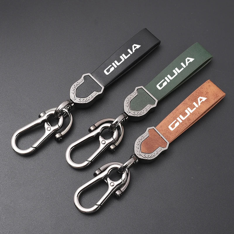 Alfa Romeo Giulia Leather Keychain