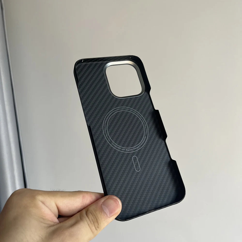 Luxury Hard Carbon Fiber Magsafe IPhone Case