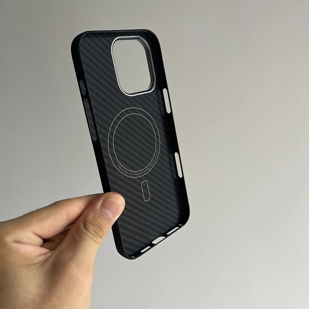 Luxury Hard Carbon Fiber Magsafe IPhone Case