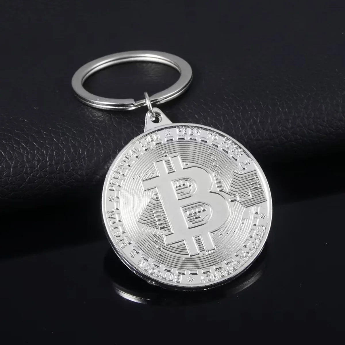 Bitcoin Metal Keychain