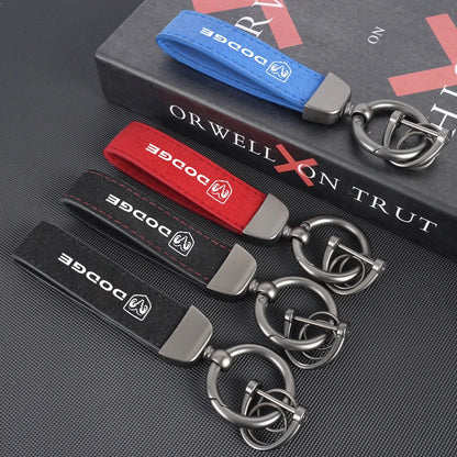 Dodge Leather Keychain
