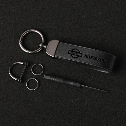 Nissan Leather Keychain