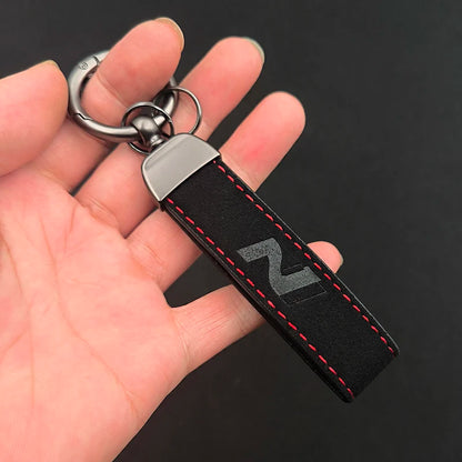Hyundai N Line Leather Keychain
