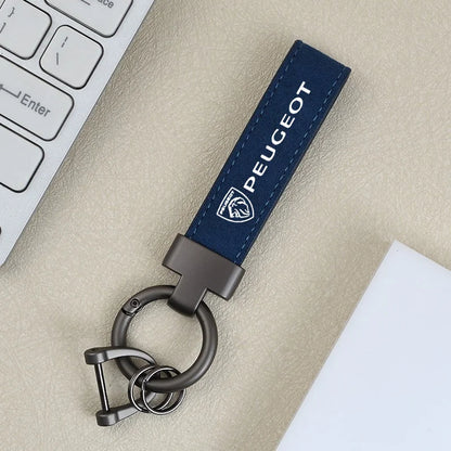 Peugeot Leather Keychain