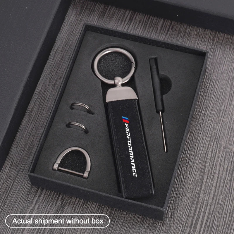 BMW Leather Keychain