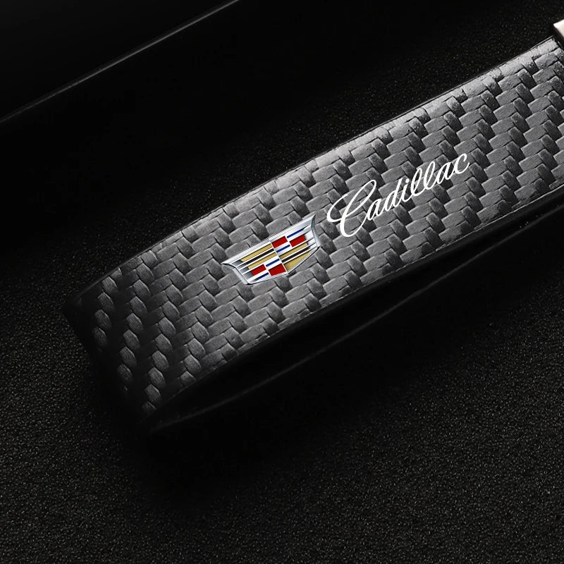 Cadillac Carbon Fiber Keychain