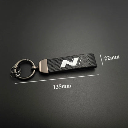 Hyundai N Line Carbon Fiber Keychain